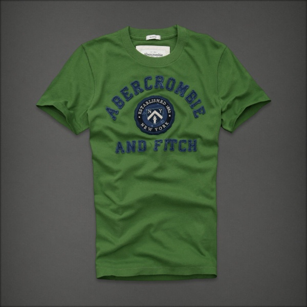 Abercrombie Fitch Hombres De Cuello Redondo Corto Remera AF5384